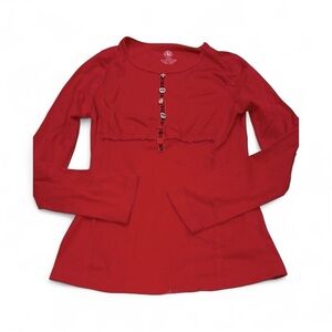Red Long Sleeve Top girls size 10